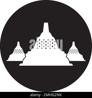 Temple Logo Vektorgrafik Symboldesign. Stock Vektor