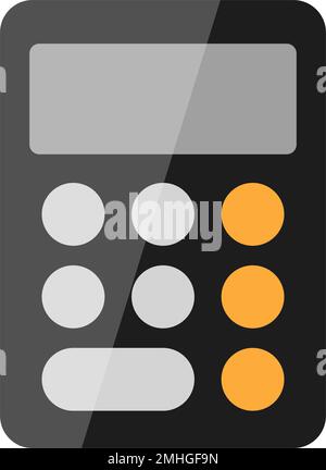 Taschenrechner-Symbol für flaches Design. Finanzen und Buchhaltung. Buchhaltung. Bearbeitbarer Vektor. Stock Vektor