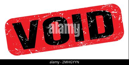 LEERER Text auf rot-schwarzem Stempelschild. Stockfoto