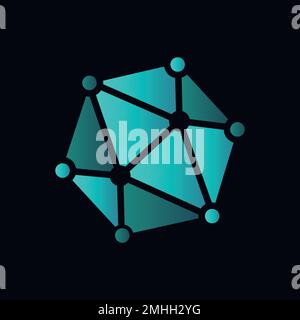 Gradient Molecule Logo Vektor-Technologie Icon Design Stock Vektor