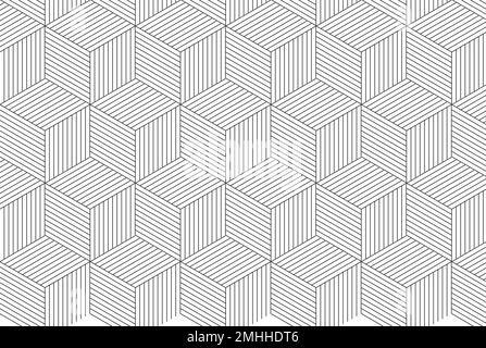 Sechseckiges Muster. Modisches geometrisches Design. Vektordarstellung. Stock Vektor