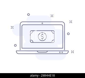 Vektordarstellung für Online-Zahlungen isoliert Stock Vektor