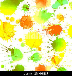 Nahtlos gemusterte gelbe Blots. Vektordarstellung Stock Vektor