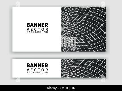 Abstraktes Bannerdesign Webvorlage Vektorsatz, Header Webbanner. Modernes Banner Social Media Set für Website-Design, Social Media Cover Adds Banner, f Stock Vektor