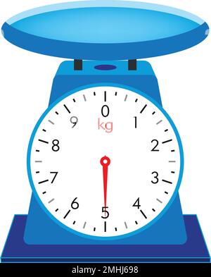 Metrische Masseneinheiten (kg), Measuring Mass (Masse messen), Physical Science (Physik), Mathematik Measurement (Mathematik), Weight Vector (Gewichtsvektor) Stock Vektor