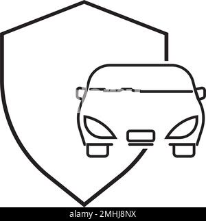 Car Insurance Icon.Vektordarstellung Logo-Design. Stock Vektor