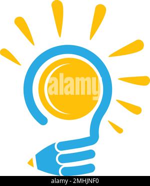Lampensymbol Logo-Design-Illustration Stock Vektor