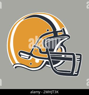 Helmsymbol, gelbe und weiße Vektorgrafik Stock Vektor