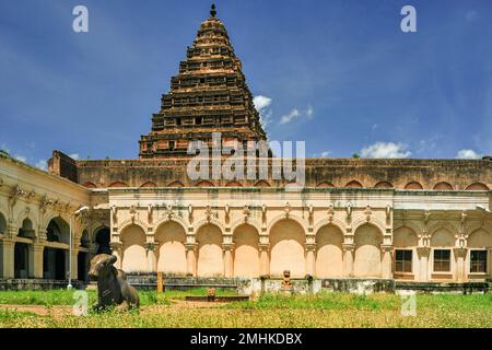 08 22 2009 Thanjavur Maratha Palace, Thanjavur Aranmanai Palace, Tanjore, Thanjavur, Tamil Nadu, Indien. Stockfoto