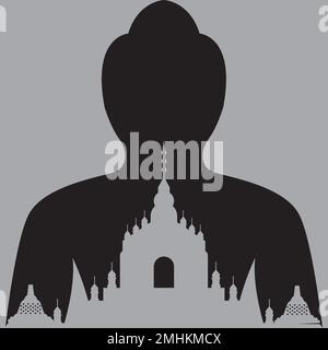 Temple Logo Vektorgrafik Symboldesign. Stock Vektor