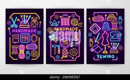 Handgefertigte Flyer-Konzepte Stock Vektor