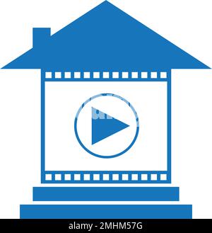 Logo des Produktionsbetriebs oder der Filmindustrie. Konstruktionsvorlage für vektordarstellung. Stock Vektor