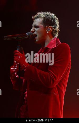 Rom, Italien. 26. Januar 2023. Achille Lauro bei The Unplugged Live in Theatern am 26. Januar 2023 im Auditorium Parco della Musica in Rom, Italien. Kredit: Unabhängige Fotoagentur/Alamy Live News Stockfoto