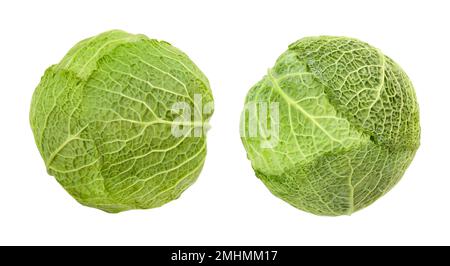 Wirsing Pfad isoliert auf weißem Stockfoto