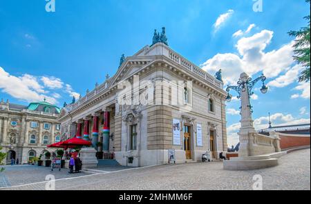 Budapest, Ungarn. Hauptgartenhaus im Königspalast Buda und der Ungarischen Nationalgalerie Stockfoto