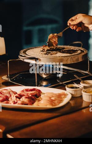 Fondue Restaurant in Gramado City - Brasilien Stockfoto