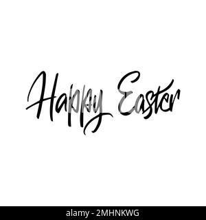 Grunge Happy Easter – Handgeschriebene Schriftzeichen Stock Vektor