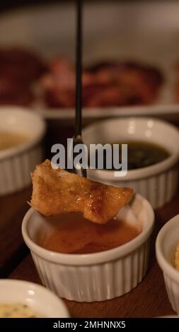 Fondue Restaurant in Gramado City - Brasilien Stockfoto