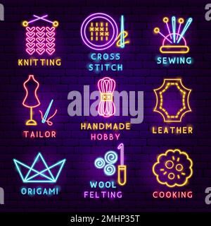 Handgefertigter Etikettensatz Stock Vektor