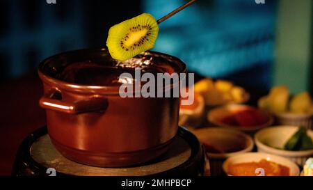 Fondue Restaurant in Gramado City - Brasilien Stockfoto