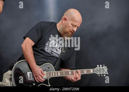 09. Juni 2018. Donnington Park, Derbyshire, Großbritannien. Steve Nesfield vom Rasenmäher Deth tritt beim Download Festival 2018 auf. Kredit: Will Tudor/Alamy Stockfoto