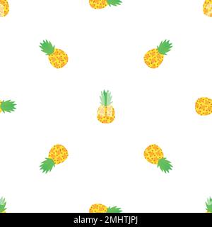 Ananasmuster nahtloser Vektor Stock Vektor