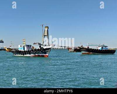 Beyt/Bet Dwarkadhish Temple Boot/Fähre Fahrt/Dwarka/Gujarat Stockfoto