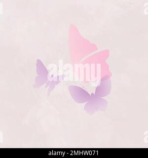 Schöne Schmetterling Logo Element, rosa Vektor kreative Tier Illustration Stock Vektor