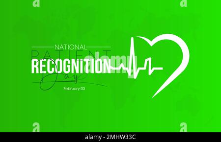 Vektorabbildung Banner Design Template Konzept des National Patient Recognition Day vom 03. Februar Stock Vektor