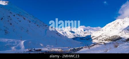 Skigebiet Candanchu, Pirineos Mountains, Huesca, Spanien, Europa Stockfoto