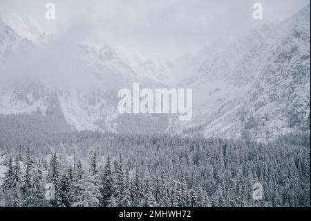 Schneebedeckte Gipfel der Hohen Tatra Stockfoto