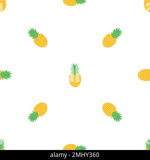 Ananas Muster nahtloser Vektor Stock Vektor