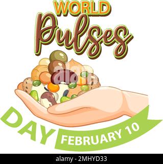 Designabbildung für World Pulses Day Banner Stock Vektor