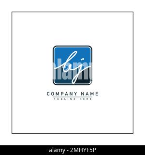 BJ handgeschriebenes Signature-Logo – Vector-Logo-Vorlage für Beauty-, Modegeschäft und Fotografie Stock Vektor