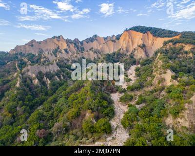 Luftaufnahme des Huoyan Shan in Taiwan Stockfoto