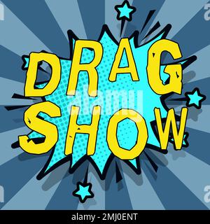 Handschriftlicher Text Ziehen Anzeigen. Wettbewerbsveranstaltung zum Geschäftskonzept, bei der zwei Autos in der ersten Viertelmeile fertig werden wollen Stockfoto