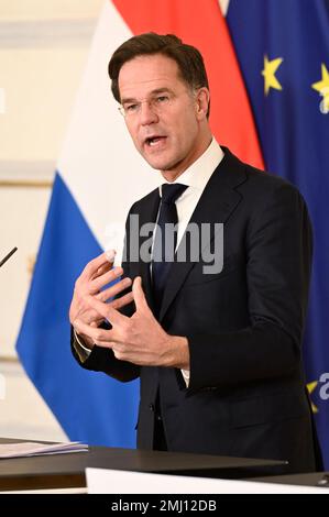 Wien, Österreich. 26. Januar 2023. Ministerpräsident des Königreichs der Niederlande Mark Rutte (VVD) bei einem Arbeitsbesuch in Wien Stockfoto