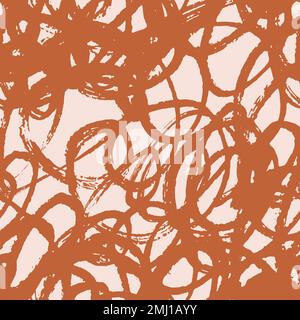 Grobes dickes Kritzelvektormuster nahtlose Textur für Hintergründe und Verpackung. Stock Vektor