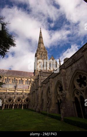 Kreuzgang der Kathedrale von Salisbury Stockfoto