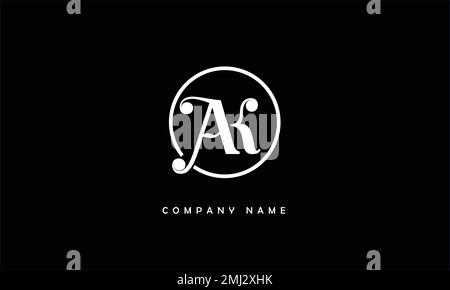 KA, AK – Monogramm mit abstrakten Buchstaben und Logo Stock Vektor