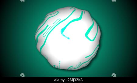 Abstrakte flüssige Marmorflüssigkeit isoliert auf weißem Hintergrund. Stockfoto