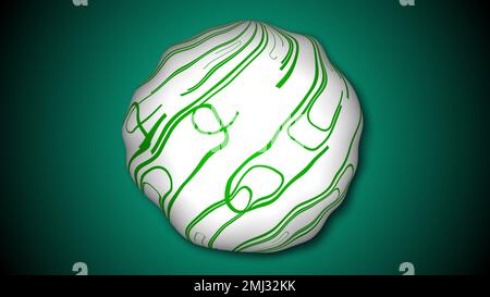 Abstrakte flüssige Marmorflüssigkeit isoliert auf weißem Hintergrund. Stockfoto