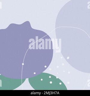 Handgezeichneter Blueberry Memphis Hintergrundvektor Stock Vektor