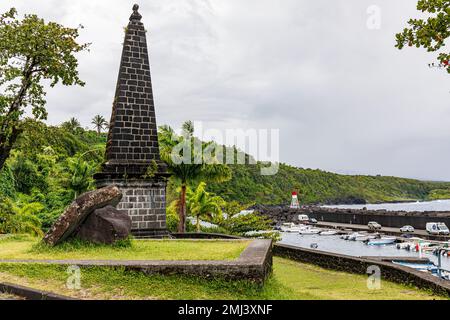 Corbett Monument auf Sainte-Rose Marina, Reunion Island Stockfoto