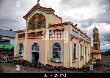 Sainte-Rose, Insel Reunion - Kirche Notre-Dame des Laves Stockfoto