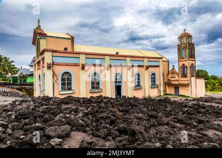 Sainte-Rose, Insel Reunion - Kirche Notre-Dame des Laves Stockfoto