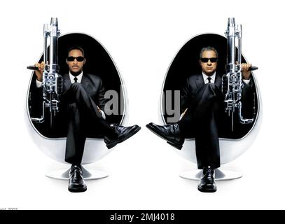 MÄNNER IN SCHWARZ 1997 Sony Pictures veröffentlicht Film mit will Smith auf der linken Seite und Tommy Lee Jones Stockfoto