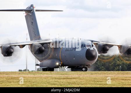 Airbus A400M Militärtransporter, ILA, Internationale Luft- und Raumfahrtausstellung Schönefeld, Berlin, Deutschland Stockfoto