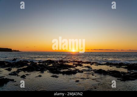 Saint-Gilles, Reunion Island - Sonnenuntergang am Boucan-Canot Stockfoto