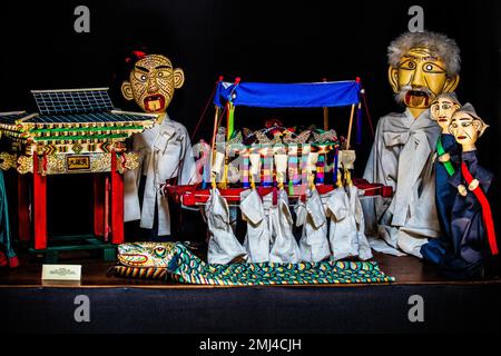 Marionette aus Korea, Puppentheater, Museo internazionale delle marionette Antonio Pasqualino, UNESCO-Meisterwerk des oralen und immateriellen Erbes Stockfoto